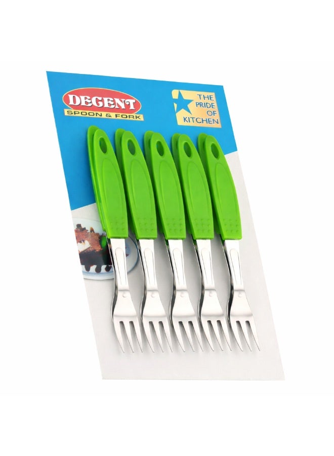Decent Deluxe Fruit Fork Set of 10 | Stainless Steel Forks | Ergonomic Handle | Mirror Finish | Dessert & Fruit Fork Set For Home, Kitchen, Restaurant, Dishwasher Safe - Image 2